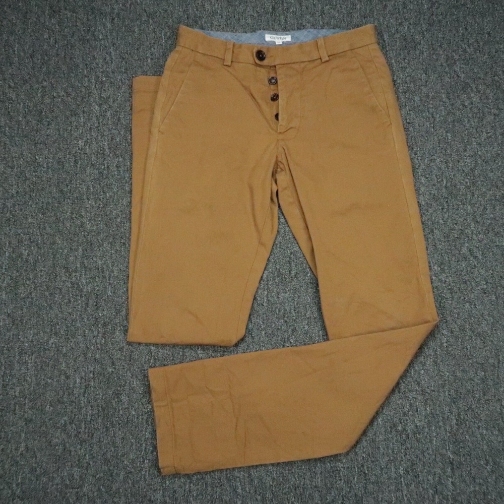 Gustin Pants Men 29x33 American Gold Brown California Slim Washed Trousers #157